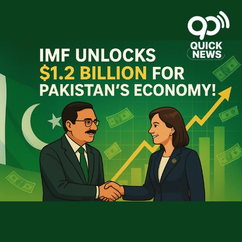 “Pakistan Finance Minister signs IMF agreement unlocking $1.2 billion in funding, symbolizing economic recovery and growth with Pakistan’s flag and financial charts in the background.”