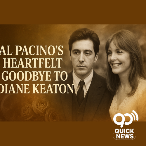 Al Pacino pays emotional tribute to Diane Keaton, a touching black-and-white image celebrating their friendship and legacy from The Godfather films.
