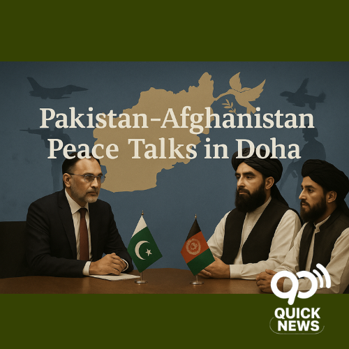 "Pakistan and Afghanistan officials in Qatar discussing border tensions and TTP issue during peace talks in Doha."